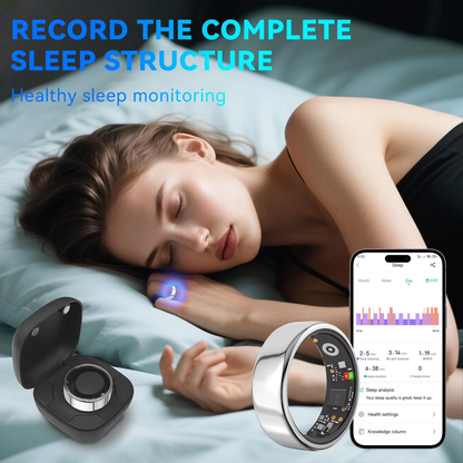 24/7 Health Monitoring Smart Ring for Women & Men, No Subscription