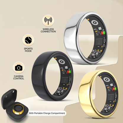 24/7 Health Monitoring Smart Ring for Women & Men, No Subscription